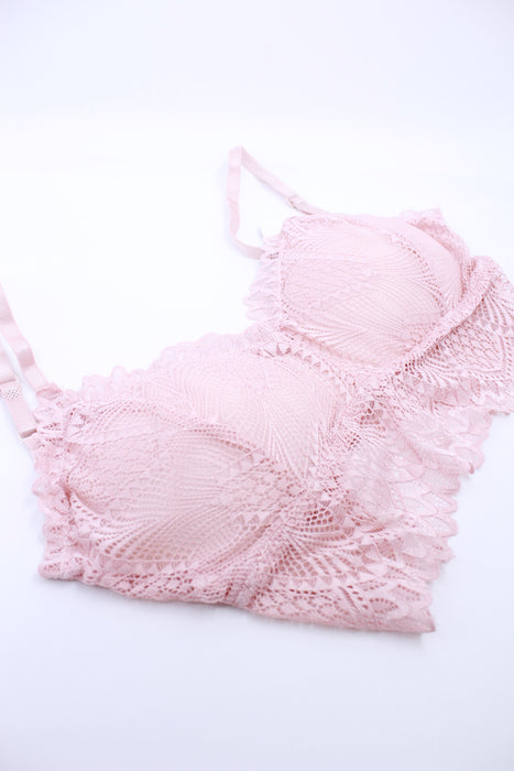 Bralette de encaje con tirantes delgados ajustables para todo tipo de cuerpos colores varios