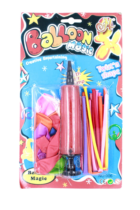 Kit para fiesta con bomba y globos de látex de distintos tamaños colores surtidos