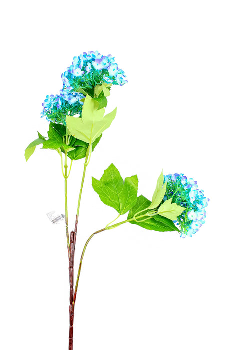 Flor artificial de hortensia de tela con tallo largo de plástico en colores varios para decoración