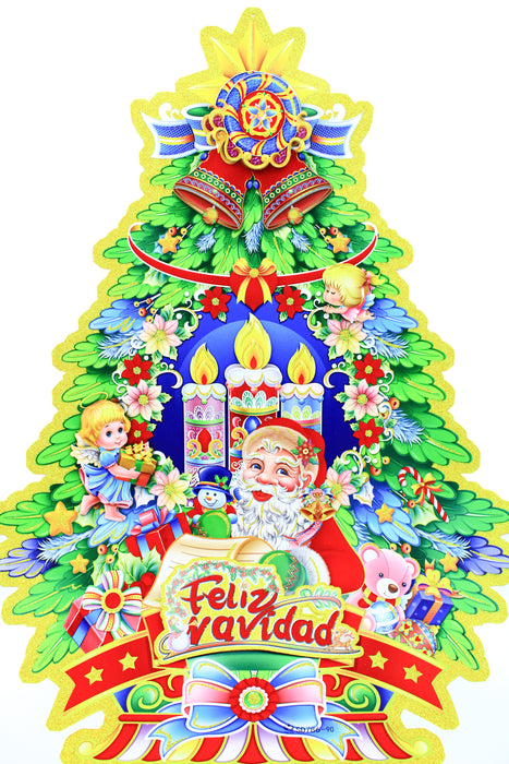 Adorno grande navideño de múltiples diseños decorado con diamantina