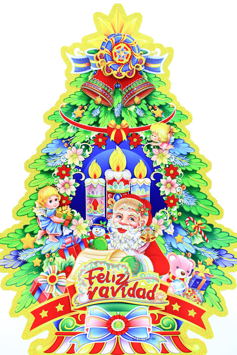 Adorno grande navideño de multiples diseños decorado con diamantina