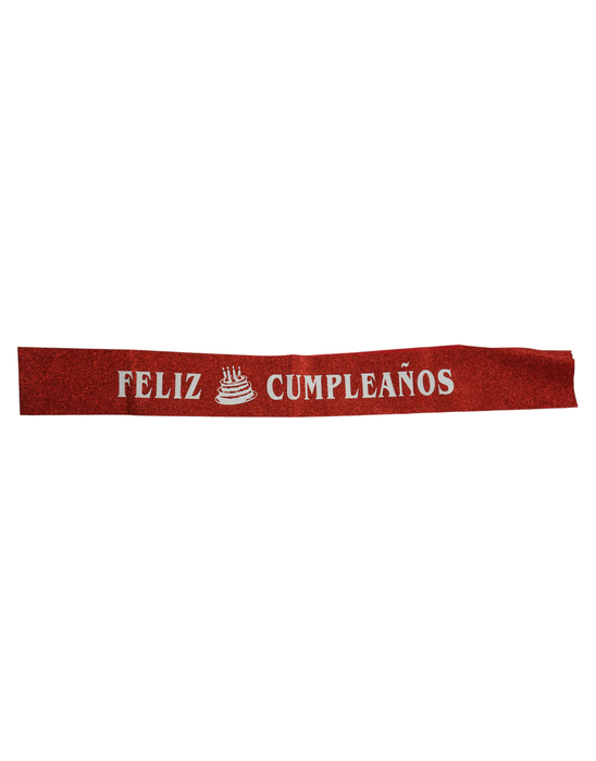 Liston de cumpleaños adiamantado en colores varios para decoraciones festivas y duraderas