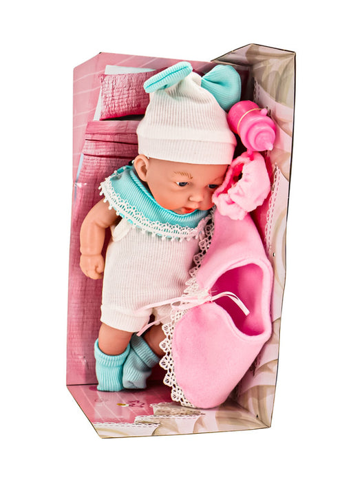 Bebe de juguete para infantes con accesorios y ropita