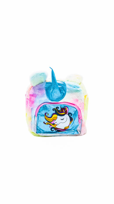 Mochila para infantes con figura de unicornio diseño arcoiris en modelos varios