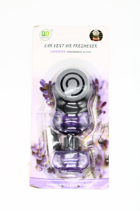 Aromatizante para auto con repuesto y clip para ajustar al tablero disponible en aromas diversos