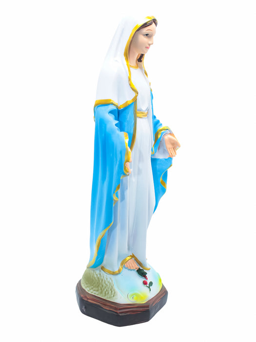 Estatuilla de resina de la virgen maría de la medalla milagrosa para decoración y protección del hogar