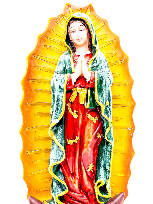 Imagen religiosa de la virgen maría con resplandor para la decoración del hogar