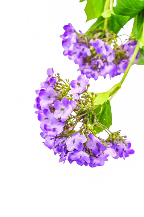 Flor artificial de hortensia de tela con tallo largo de plástico en colores varios para decoración