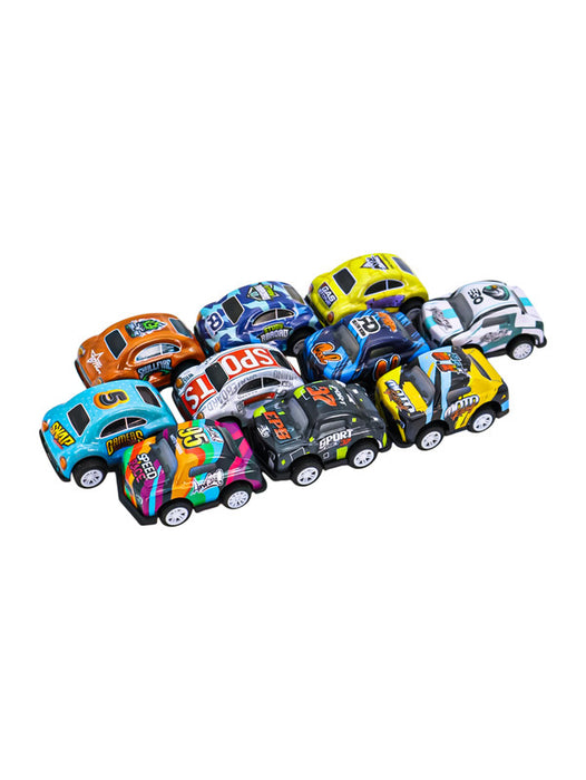 Set de 10 carritos de juguete con friccion en colores surtidos perfectos para hacer carreras