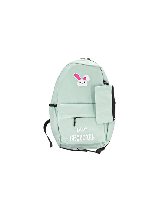 Mochila happy grondahl con estampado de conejo en colores varios incluye lapicera de tela