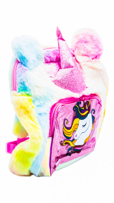 Mochila para infantes con figura de unicornio diseño arcoiris en modelos varios