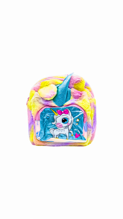 Mochila para infantes con figura de unicornio diseño arcoiris en modelos varios