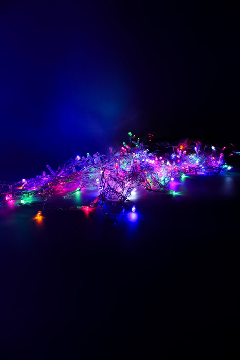 Serie en cascada de 500 luces led para decoracion de navidad varios tipos de luz