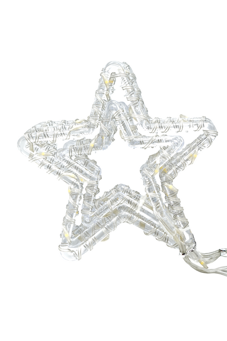 Cortina de estrellas con 108 luces led en tono calido para decorar esta navidad