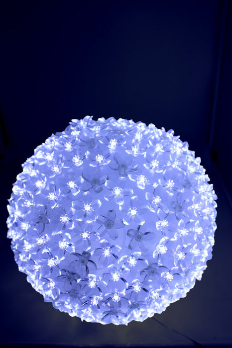 Esfera de silicona decorada con flores de 300 luces led 3 tonos diferentes de luz