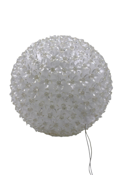 Esfera de silicona decorada con flores de 300 luces led 3 tonos diferentes de luz