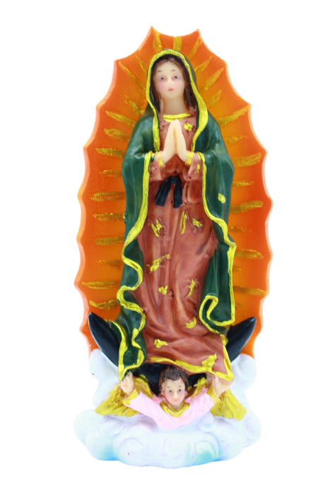 Imagen religiosa de la virgen de guadalupe escultura devocional detallada para decoracion y fe