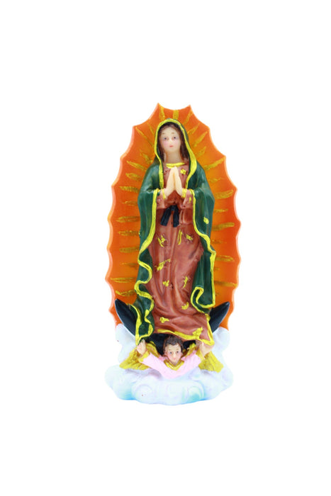 Imagen religiosa de la virgen de guadalupe escultura devocional detallada para decoracion y fe