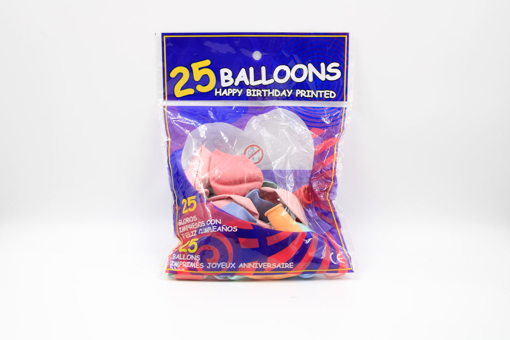 Bolsa de globos decorativos para fiesta colores surtidos paquete con 25 globos