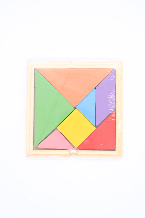 Tangram de madera juego educativo de rompecabezas con piezas geométricas en colores surtidos de 8 piezas