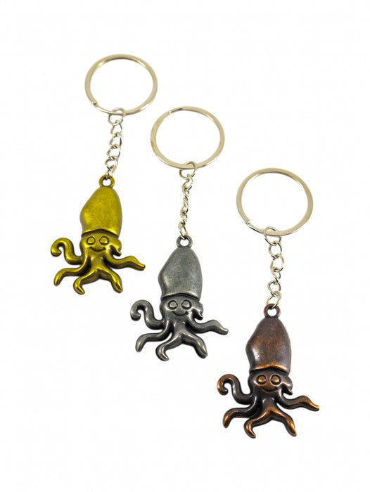 Paquete de llaveros metálicos con diseño de pulpo ideal para amantes del mar y la decoración creativa 12 piezas