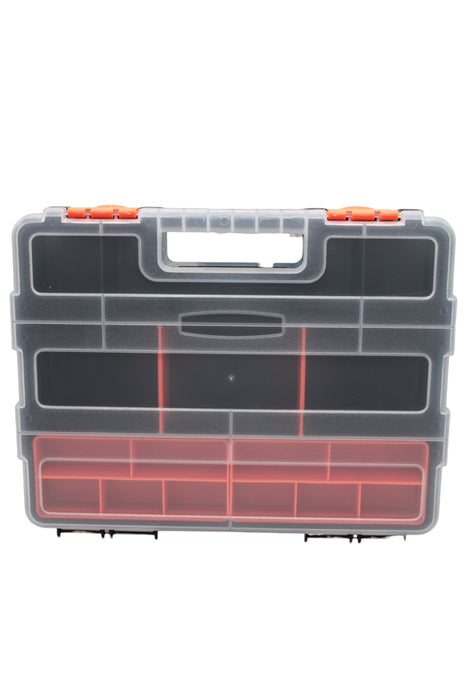 Caja de organización para artículos de ferretería para uso rudo en color negro