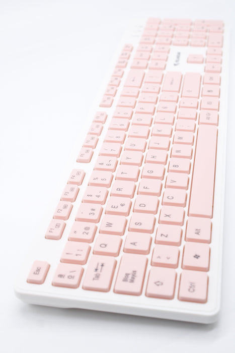 Kit de teclado con mouse en color pastel ideal para casa, trabajo u oficina