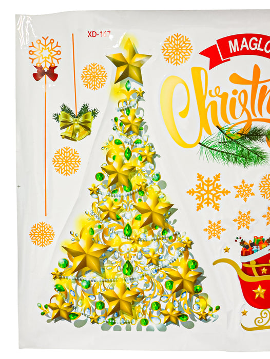 Planilla de stickers con tematica de navidad en modelos varios para tu hogar