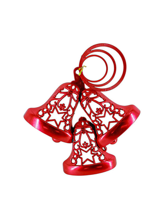 Adorno decorativo colgante para el hogar de campanas de navidad en color rojo