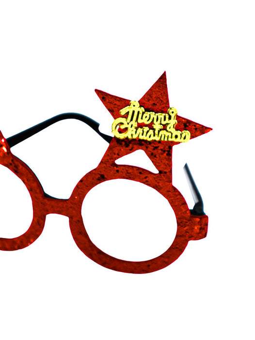 Lentes decorados con fieltro diamantado accesorio divertido y elegante para celebraciones navideñas