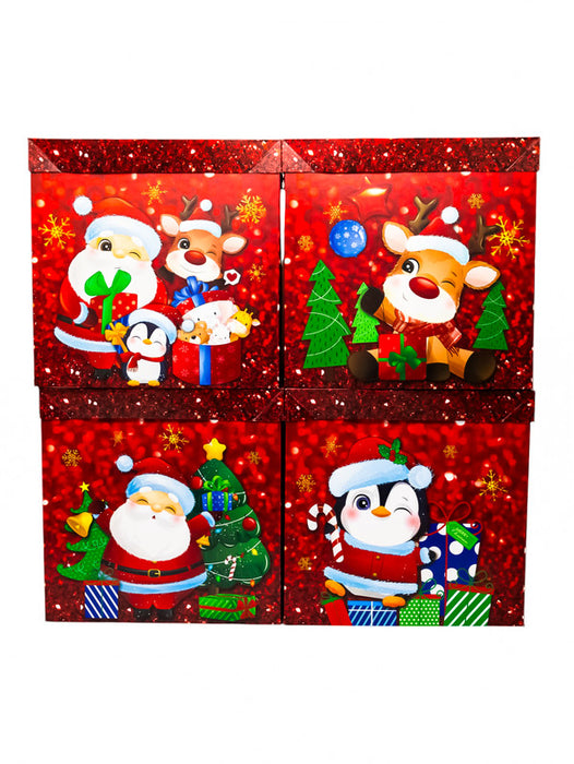 Paquete de cajas para regalos navideñas 12 cajas decoradas con motivos festivos diseños surtidos