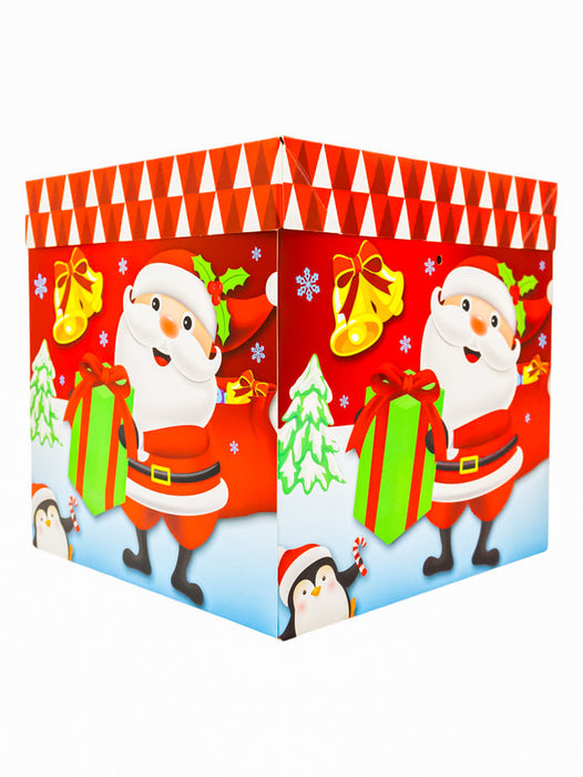 Paquete de 12 cajas cuadradas de regalo con tematica de navidad en colores surtidos