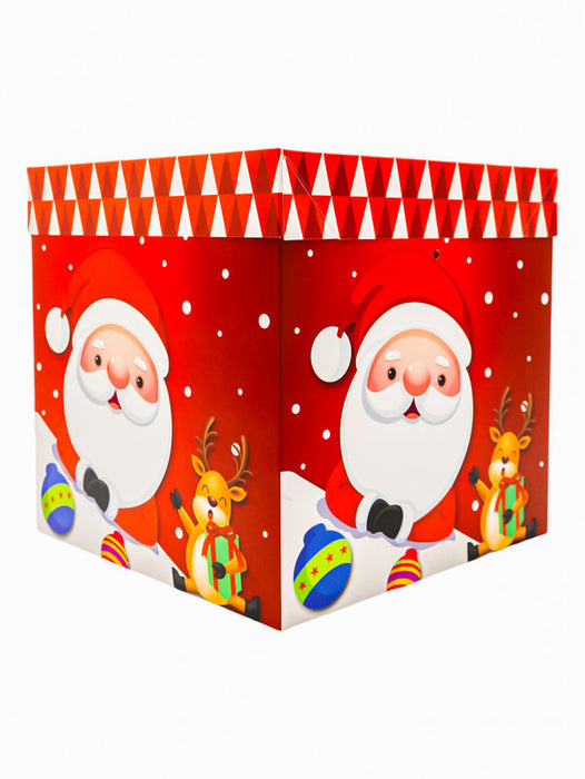 Paquete de 12 cajas cuadradas de regalo con tematica de navidad en colores surtidos