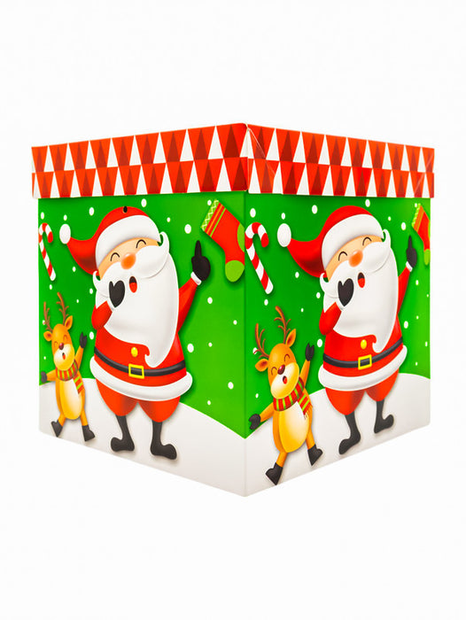 Paquete de 12 cajas cuadradas de regalo con tematica de navidad en colores surtidos