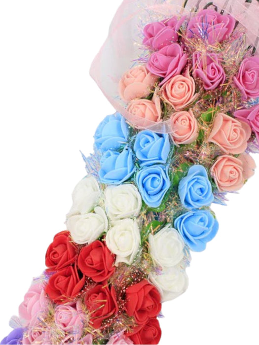 Elegancia floral con guirnalda de rosas en colores variados para cualquier ocasión a la que añadirás belleza en cada rincón