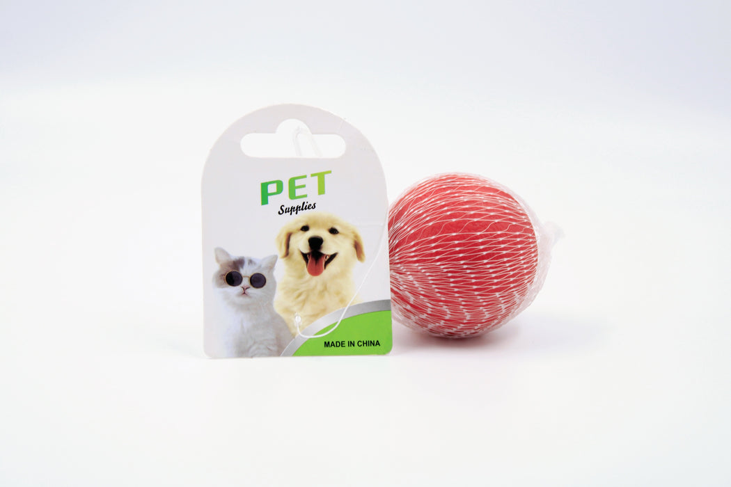 Pelota de caucho para mascotas varios tamaños color rojo