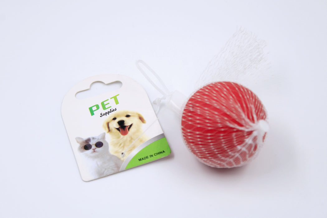 Pelota de caucho para mascotas varios tamaños color rojo