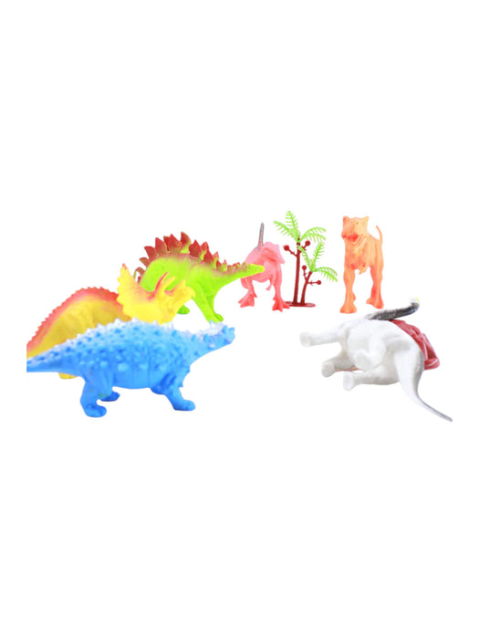 Paquete de dinosaurios mundo jurásico diversión prehistórica para pequeños exploradores multicolor 9 piezas.