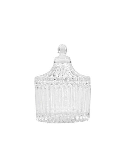 Elegante mini azucarero de cristal con diseño moderno y tapa hermetica para servir con un toque de estilo