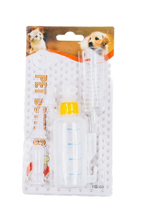 Kit de lactancia para mascotas con biberon y limpiador colores varios