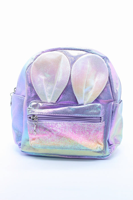 Mochila con diseño de orejitas de conejo colores brillantes