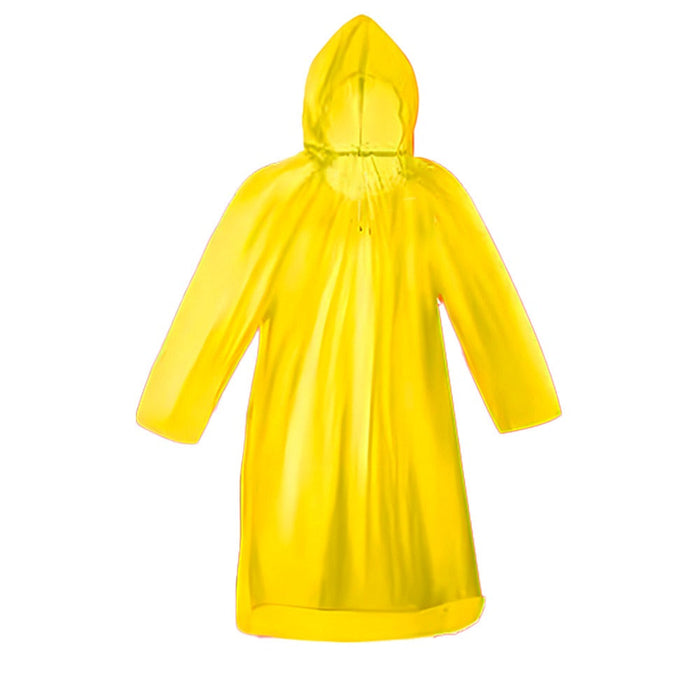 Impermeable desechable de emergencia para adultos. Color amarillo.