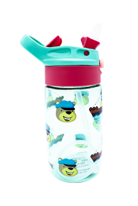 Vaso entrenador con popote de silicona colores varios