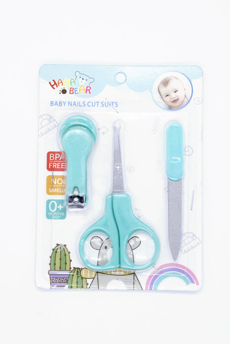 Kit de limpieza de uñas para bebe colores varios 3 piezas